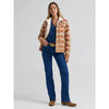 Wrangler Womens Sherpa Lined Jacquard Print Jacket Tan - 112382786