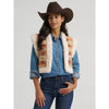 Wrangler Womens Sherpa Lined Jacquard Vest Tan - 112382789