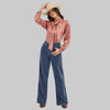 Wrangler Womens Shimmer Tie Neck Blouse