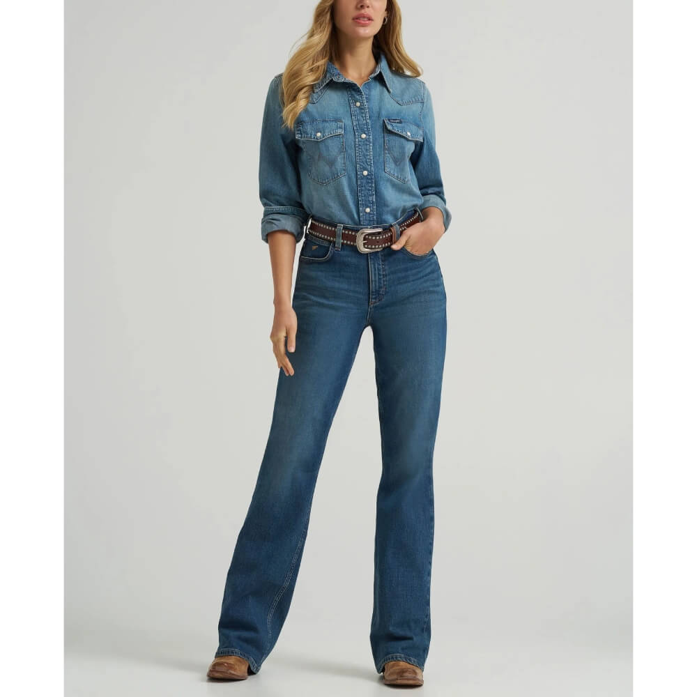 Wrangler Womens Skylar High Rise Relaxed Jeans - 112367599