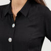 Wrangler Womens Slim Concho Button Shirt