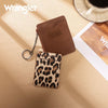 Wrangler Womens Small Card Case Wallet Key Chain/Detachable Card Holder Brown - WG366-W118BR