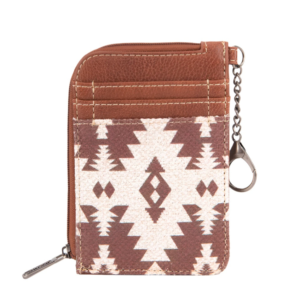 Wrangler Womens Southwestern Art Print Mini Zip Card Case Wallet