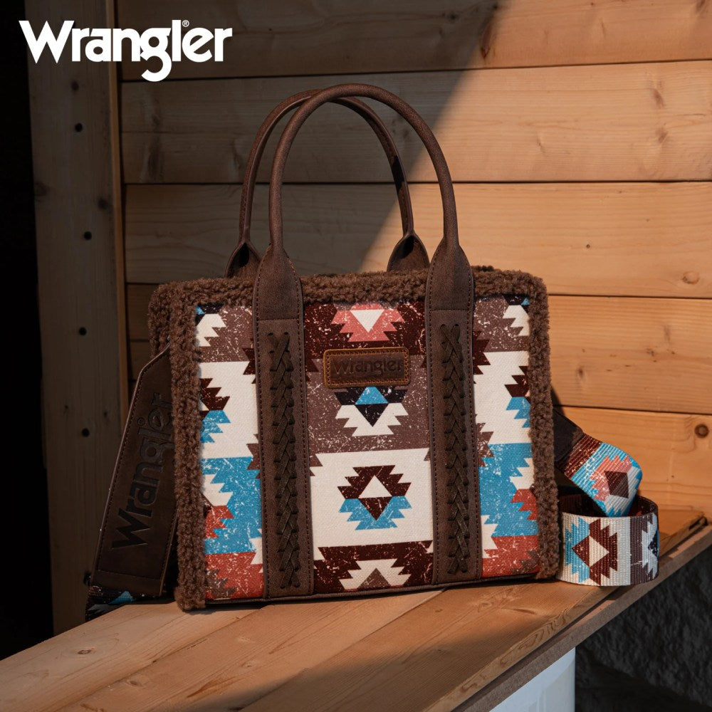 Wrangler Womens Southwestern Coffee Crossbody