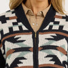 Wrangler Womens Southwestern Full Zip Cardigan Sweater