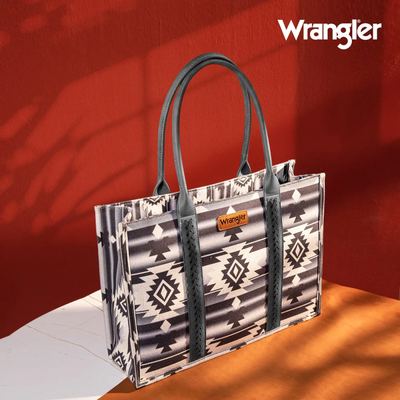 Wrangler Womens Southwestern Pattern Wide Tote