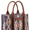 Wrangler Womens Southwestern Print Small Canvas Crossbody Tote Bag