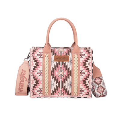 Wrangler Womens Southwestern Print Tote/Crossbody Dark Pink - WG2213-8120SDPK