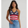 Wrangler Womens Stars and Stripes Crochet Tank Top Blue - 112379502