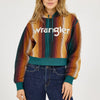 Wrangler Womens Striped Serape Cropped Hoodie - 112371645