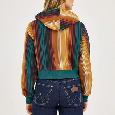 Wrangler Womens Striped Serape Cropped Hoodie - 112371645