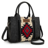 Wrangler Womens Tooled Aztec Pattern Print Tote/Crossbody