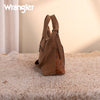 Wrangler Womens Tooled Aztec Pattern Print Tote/Crossbody Brown - WG226-8605BR