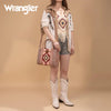Wrangler Womens Tooled Aztec Pattern Print Tote/Crossbody Dark Pink - WG226-8120DPK
