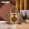 Wrangler Womens Tooled Aztec Pattern Print Tote/Crossbody Tan - WG226-8120TN