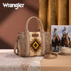 Wrangler Womens Tooled Aztec Pattern Print Tote/Crossbody Tan - WG226-8120TN