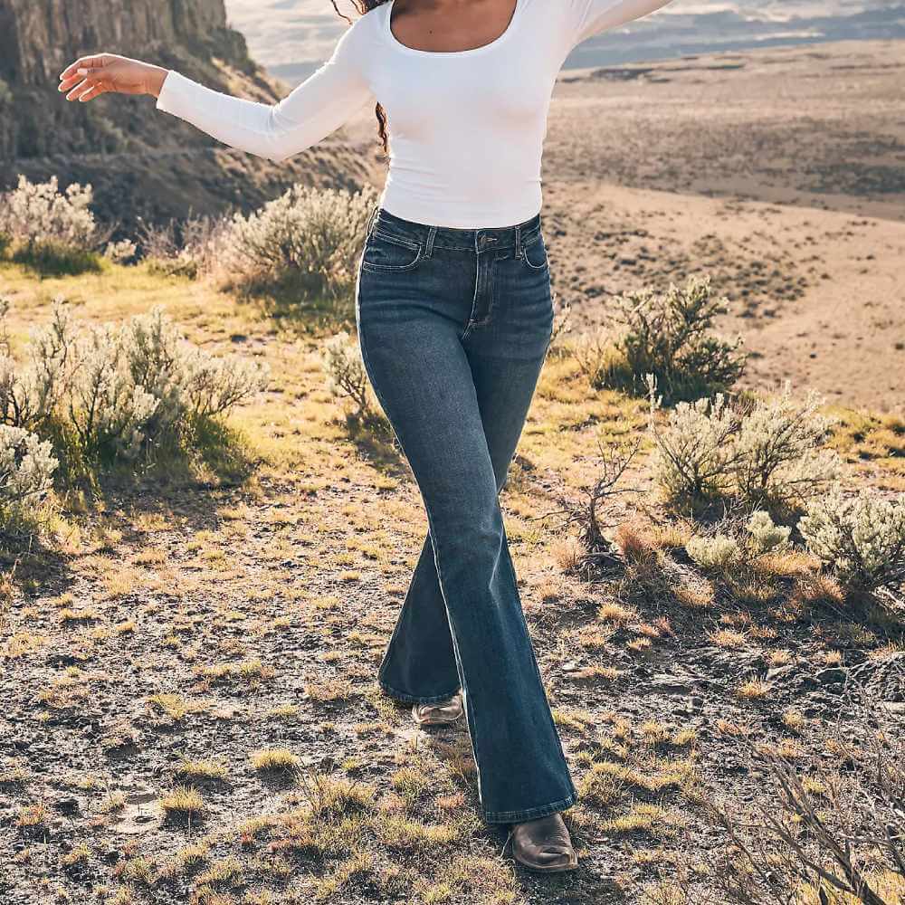 Wrangler Womens True Fierce Flare Jeans