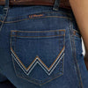 Wrangler Womens Ultimate Riding Willow Bootcut Jeans Lovette Blue Dark - WRW60LE