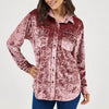 Wrangler Womens Velvet Blouse Wine Crush