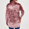 Wrangler Womens Velvet Blouse Wine Crush