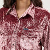 Wrangler Womens Velvet Blouse Wine Crush