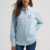Wrangler Womens Vintage-Fit Denim Western Snap Shirt