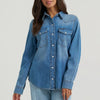 Wrangler Womens Vintage-Fit Denim Western Snap Shirt - 112373748