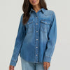 Wrangler Womens Vintage-Fit Denim Western Snap Shirt - 112373748