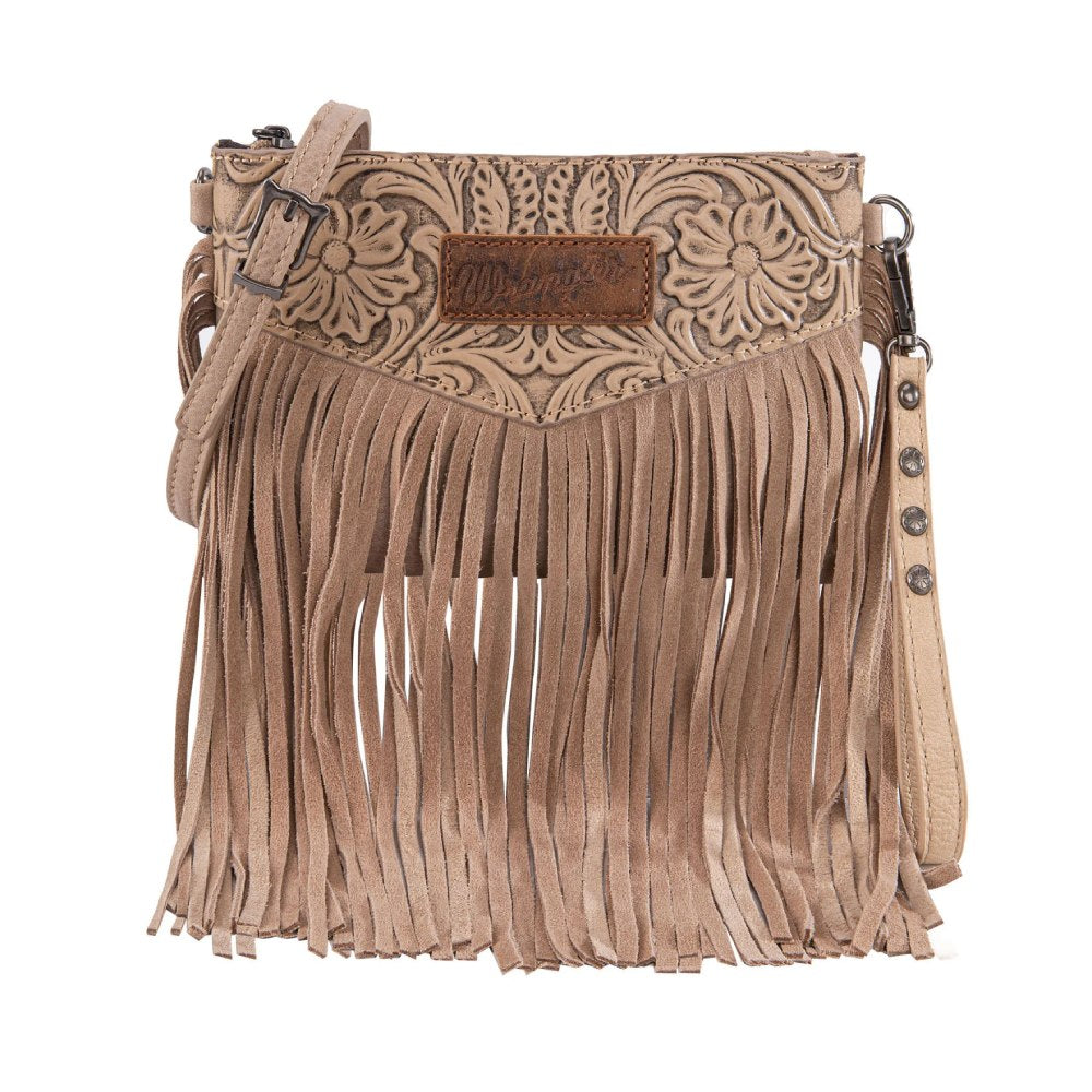 Wrangler Womens Vintage Fringe Crossbody Bag 