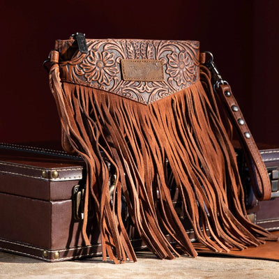 Wrangler Womens Vintage Fringe Crossbody