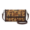 Wrangler Womens Vintage Retro Cowboy Print Wallet/Crossbody Dark Yellow - WG60-1812DK-YL