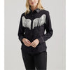 Wrangler Womens Western Fringe Snap Shirt