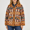 Wrangler Womens Western Pattern Cardigan Mustard (orange) - 112371635