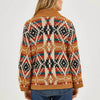 Wrangler Womens Western Pattern Cardigan Mustard (orange) - 112371635