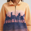 Wrangler Womens Western Quarter Zip Sweatshirt - 112375335