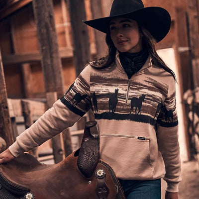 Wrangler Womens Western Sweatshirt Pullover