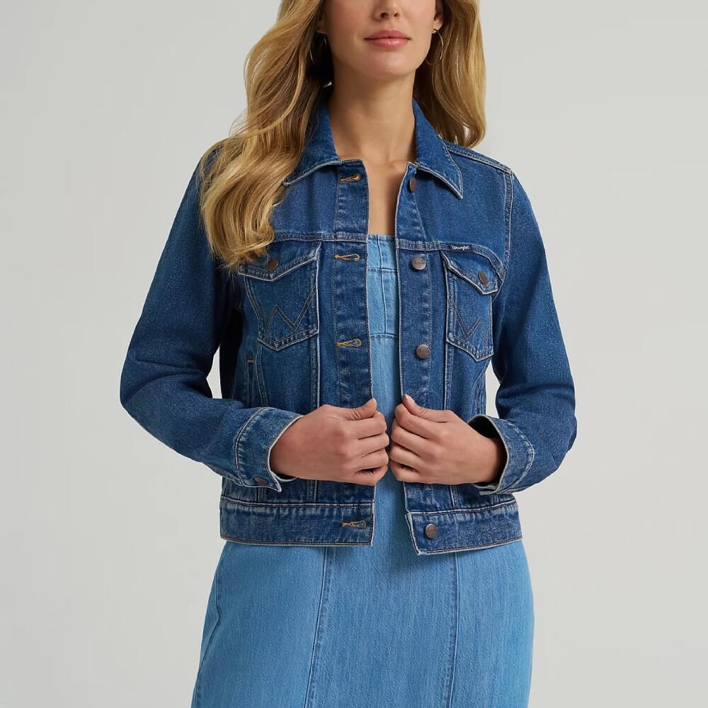 Wrangler Womens Western Unlined Denim Jacket - 112373766