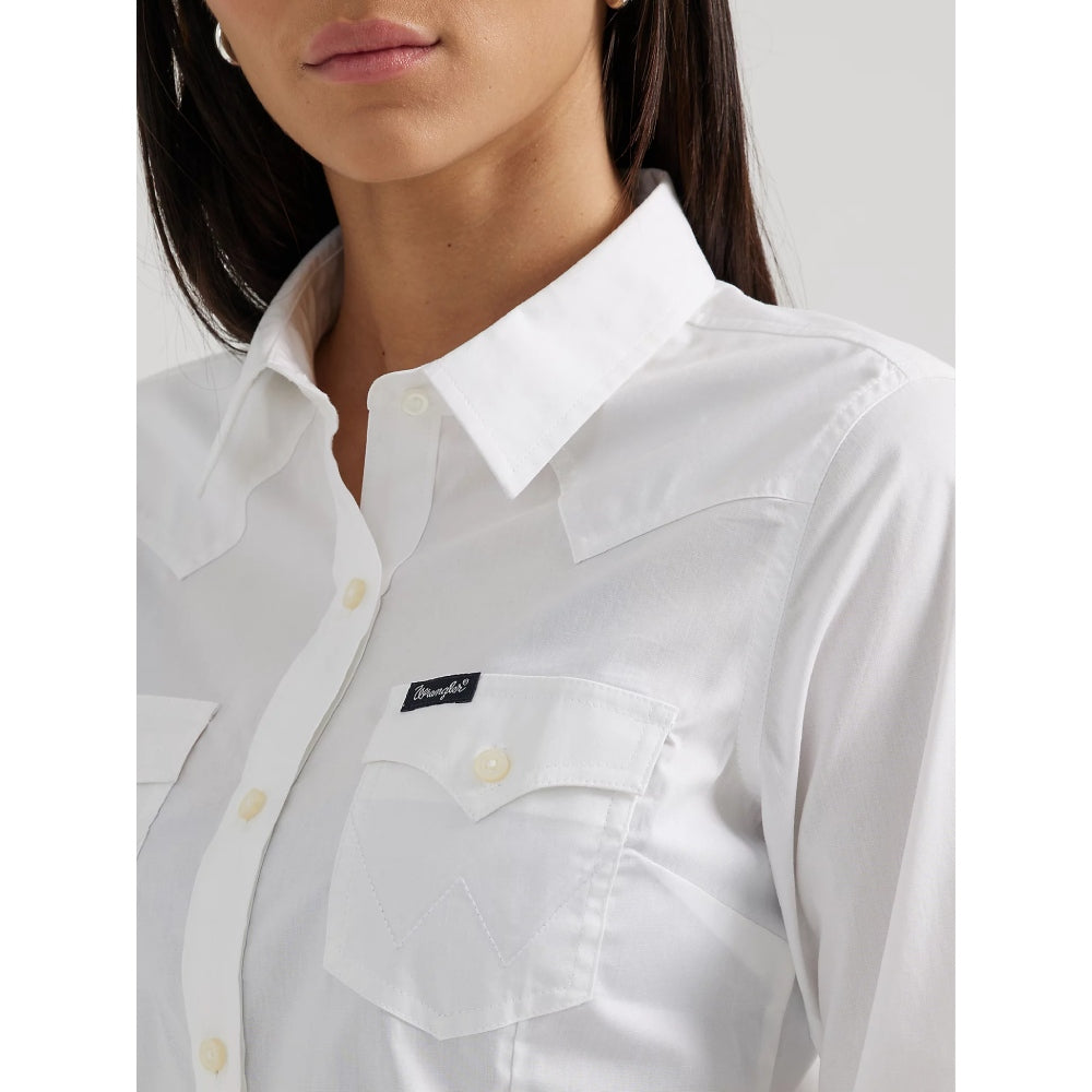 Wrangler Womens Western White Shirt