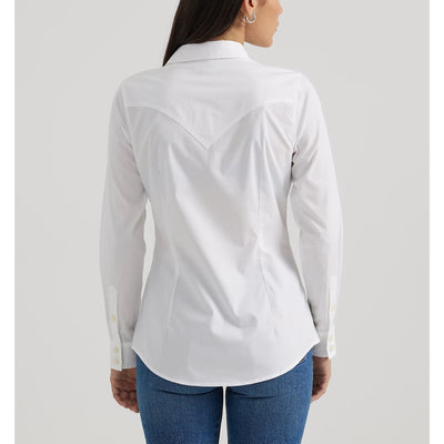 Wrangler Womens Western White Shirt