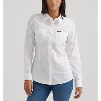 Wrangler Womens Western White Shirt