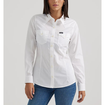 Wrangler Womens Western White Shirt - 112358013