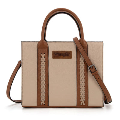 Wrangler Womens Whipstitch Tote/Crossbody Tan - WG225-8120TN