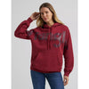 Wrangler Womens Wide Open Spaces Logo Hoodie Deep Burgundy - 112382644