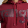 Wrangler Womens Wide Open Spaces Logo Hoodie Deep Burgundy - 112382644