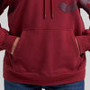 Wrangler Womens Wide Open Spaces Logo Hoodie Deep Burgundy - 112382644