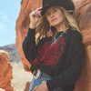 Wrangler Womens X Lainey Wilson Cowboy Crewneck Pullover Black - 112370426