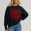 Wrangler Womens X Lainey Wilson Cowboy Crewneck Pullover Black - 112370426