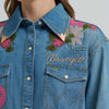Wrangler Womens X Lainey Wilson Embroidered Denim Print Shirt - 112375521