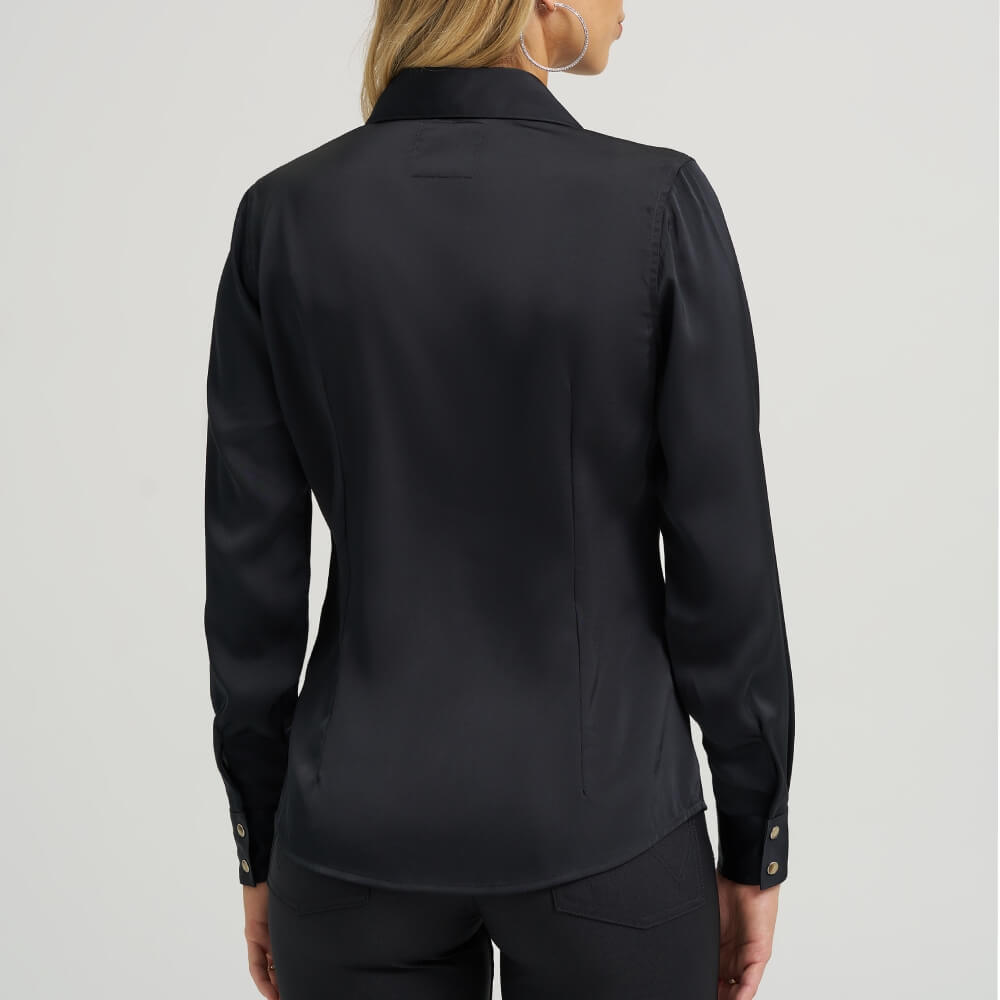 Wrangler Womens X Lainey Wilson Embroidered Shirt Black - 112373689