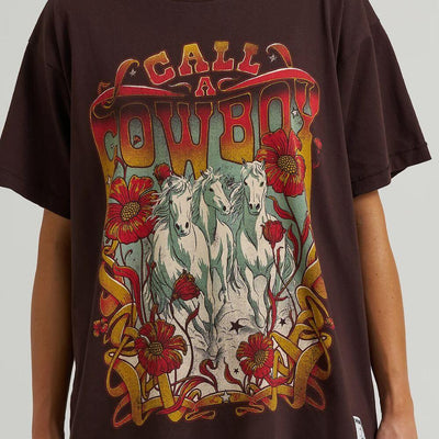 Wrangler Womens x Lainey Wilson Call a Cowboy Oversized T-Shirt